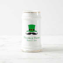 Leprechaun hat moustache St Patrick's day wedding Mug