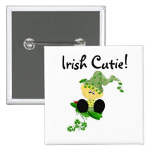 Leprechaun Irish Cutie Tshirts and Gifts Pinback Button