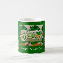 Leprechaun & Shamrocks Happy St. Patrick's Day Mug