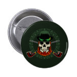 Leprechaun Skull Button