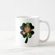Leprechaun Waving Mug
