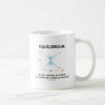 L'équilibre est bien défini dans la théorie pas so mug à café