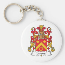 Leroux Family Crest Key Chains