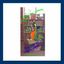 Leroy The Lobster Library Poster posters