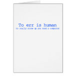 L'erreur est humaine… cartes de vœux