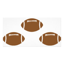 les 3 football cartes de vœux avec photo