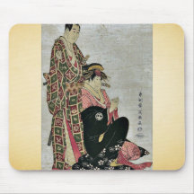 Les acteurs par Toshusai Sharaku, la Floride Tapis De Souris