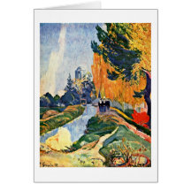 Les Alyscamps By Eugene Henri Paul Gauguin Card