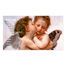 Les anges embrassent d'abord, Bouguereau Modèle De Carte De Visite