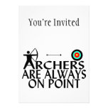 Les archers sont toujours sur le point invitations