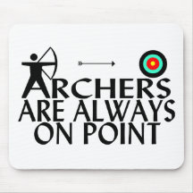 Les archers sont toujours sur le point tapis de souris