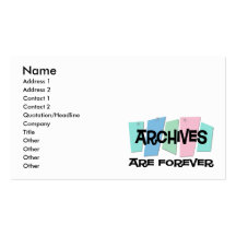 Les archives sont Forever Cartes De Visite Personnelles