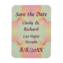 Les arcs roses de fractale font gagner la date ! magnets rectangulaire