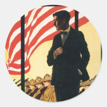 Les autocollants vintages d'affiche de guerre - en