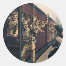 Les autocollants vintages d'affiche de guerre - en