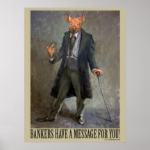 Les banquiers ont un message pour vous - affiche p