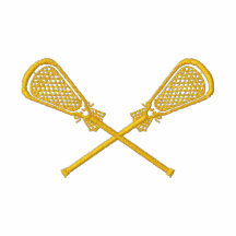 Les bâtons de lacrosse croisés ont brodé la chemis polo