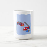 Les camions de pompiers rouges du pompier mugs à café