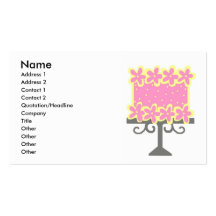 Les cartes de visite de gâteau cartes de visite personnelles