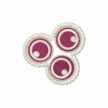 Les cercles abstraits ont brodé le T-shirt des fem