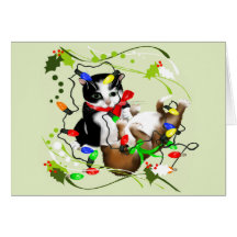 Les chatons N allume le cardP Cartes De Vœux