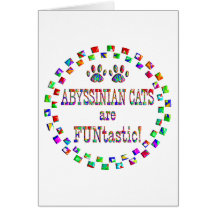 Les chats abyssiniens sont FUNtastic Cartes De Vœux