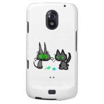 Les chats aux yeux verts avec là joue coques samsung galaxy nexus