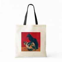 Les Chats by Theophile Steinlen Canvas Bags