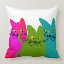 Les chats lunatiques reposent les "meilleurs amis  oreillers american