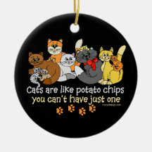 Les chats sont comme des pommes chips décorations de noël