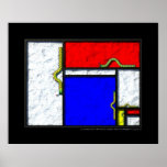 Les chenilles de Mondrian Poster