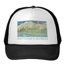 LES CHEVAUX DE NEPTUNE MONTENT LES VAGUES CASQUETTE DE CAMIONNEUR