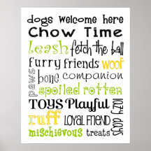 Les chiens font bon accueil à l'art de souterrain poster