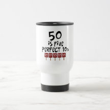 les cinquantième cadeaux d'anniversaire, 50 est 5  tasse à café