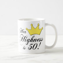 les cinquantième cadeaux d'anniversaire, son altes tasses
