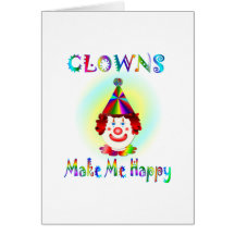 Les clowns me rendent heureux carte de vœux