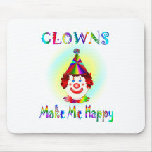 Les clowns me rendent heureux tapis de souris