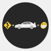 Les courbes, Subaru, égale l'amusement Autocollants
