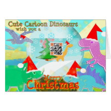 Les dinosaures mignons de bande dessinée vous souh cartes