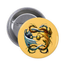 Les dragons jouent au ballon - badges avec agrafe