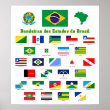 Les drapeaux de l'affiche du Brésil