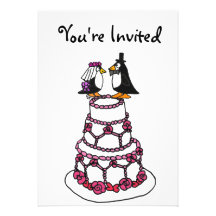 Les EA invitations nuptiales de douche de pingouin