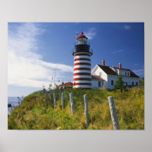 Les Etats-Unis, Maine, Lubec. Phare principal occi Posters
