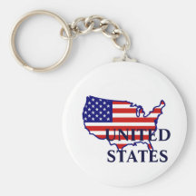 Les Etats-Unis tracent le drapeau Keychain de form Porte-clef