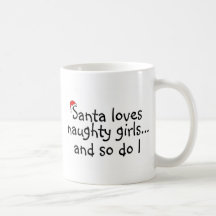 Les filles vilaines d'amours de Père Noël et font  Mugs À Café