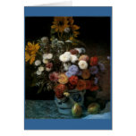 Les fleurs de Pierre-Auguste Renoir dans un vase ( Cartes De Vœux