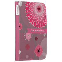 Les fleurs et les points personnalisés allument la coques folio kindle