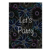 Les fleurs laisse l'invitation de partie