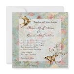 Les Fleurs Peony Rose Tulip Floral Flowers Wedding Custom Invitation
