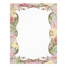 Les Fleurs Peony Rose Tulip Floral Stationery Letterhead